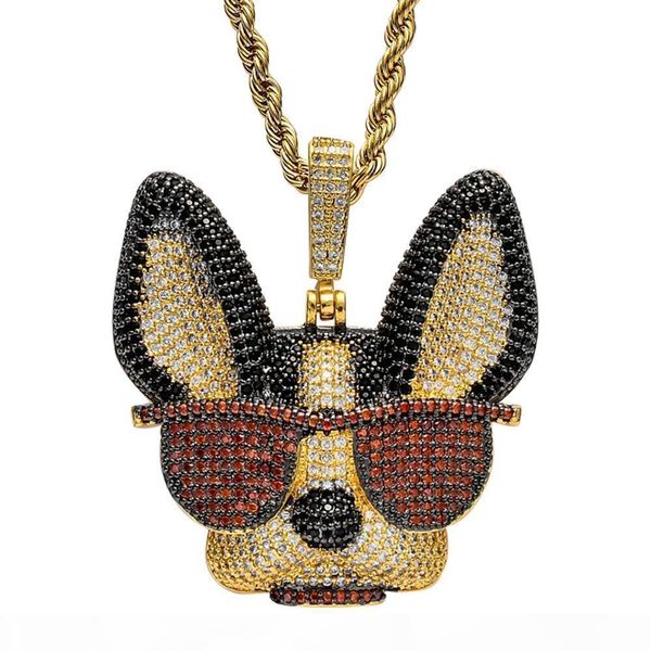 2 color brass cz heavy witty dog with glasses pendants iced out hip hop necklace for men and women cn137a, Silver
2 color brass cz heavy witty dog with glasses pendants iced out hip hop necklace for men and women cn137a, Silver