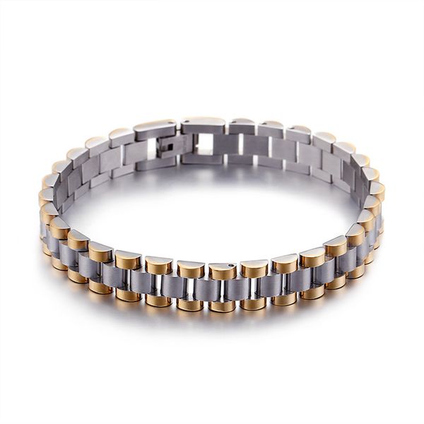 bracelet watch men's bracelet watch fashion titanium steel strap men, Black