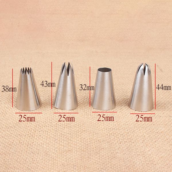 4pcs/set fondant decor pastry nozzle set silver multi purpose 304 stainless steel kitchen gadgets cakes decoration
4pcs/set fondant decor pastry nozzle set silver multi purpose 304 stainless steel kitchen gadgets cakes decoration