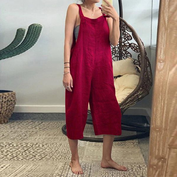women's jumpsuits & rompers 2021 summer casual women pants wide legs plus size vintage solid color sleeveless jumpsuit, Black;white
women's jumpsuits & rompers 2021 summer casual women pants wide legs plus size vintage solid color sleeveless jumpsuit, Black;white