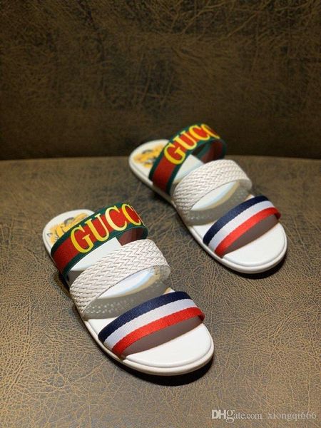 summer luxury designer summer men's fashion slippers, home comfortable casual slippers, s, Red;white