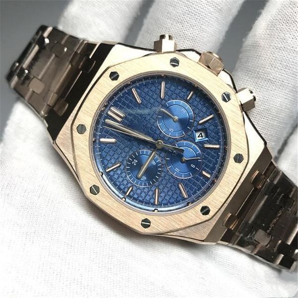 luxury watch 42mm men automatic watches sweeping movement black dial royal oak sapphire glass all 3 sub dials works, Slivery;brown
luxury watch 42mm men automatic watches sweeping movement black dial royal oak sapphire glass all 3 sub dials works, Slivery;brown