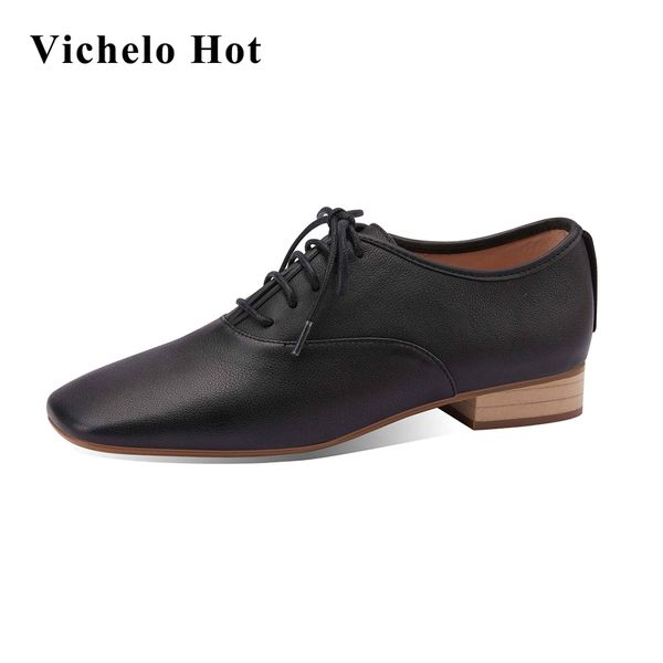 vichelo vintage full grain leather maiden square toe low square heel lace up young lady dress women pumps l04, Black
vichelo vintage full grain leather maiden square toe low square heel lace up young lady dress women pumps l04, Black
