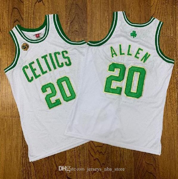 

Men Basketball Boston Celtics 20 Allen Mitchell & Ness 2007-2008 White Green Swingman Sleeveless Jersey And Pant 05