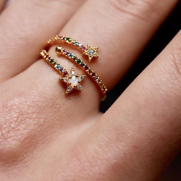 2020 fashion trendy women new design jewelry rainbow colorful cubic zirconia white fire opal adjusted cute lovely star ring, Golden;silver
2020 fashion trendy women new design jewelry rainbow colorful cubic zirconia white fire opal adjusted cute lovely star ring, Golden;silver