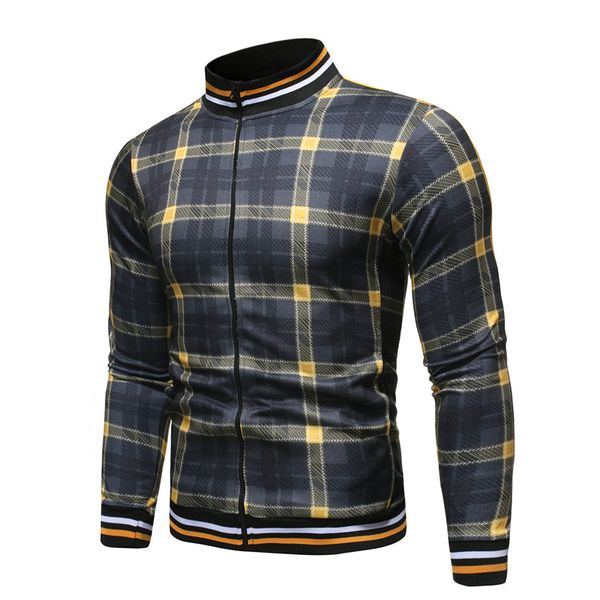 plaid men jacket coat baseball lattice jacket spring casual fashion striped mens streetwear chaqueta hombre, Black;brown
plaid men jacket coat baseball lattice jacket spring casual fashion striped mens streetwear chaqueta hombre, Black;brown