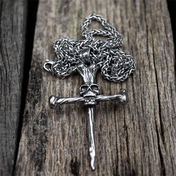 nail spike trial cross skull pendant punk gothic biker 316l stainless steel silver color pendant jewelry gift
nail spike trial cross skull pendant punk gothic biker 316l stainless steel silver color pendant jewelry gift