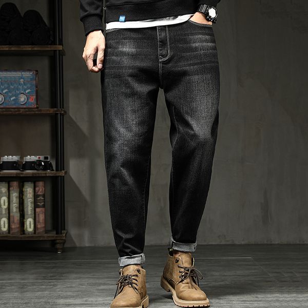 men's jeans long stretch harem trousers loose plus size cotton brand denim for man, Blue
men's jeans long stretch harem trousers loose plus size cotton brand denim for man, Blue