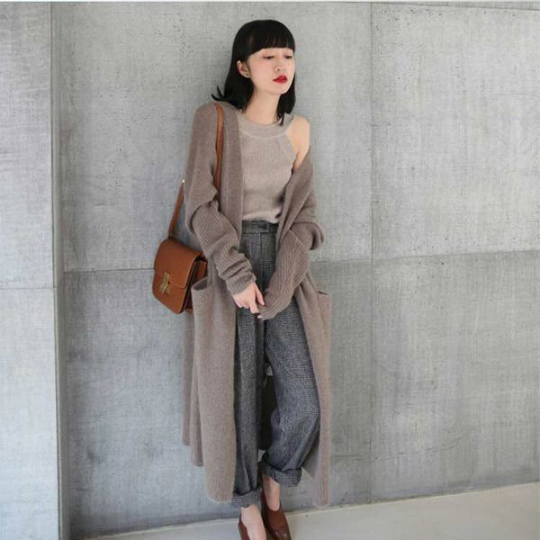 осень / зима outfit новых женщин в длинных пальто европейская и американская мода vadigan кардиган вялая стиль v-образный вырез свитер пальт, White;black
осень / зима outfit новых женщин в длинных пальто европейская и американская мода vadigan кардиган вялая стиль v-образный вырез свитер пальт, White;black