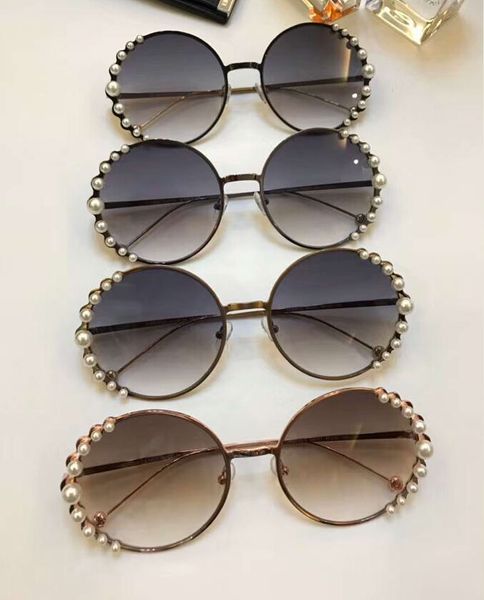 women gold/grey shaded round sunglasses glasses with pearls luxury designer sunglasses eye wear new with box, White;black
women gold/grey shaded round sunglasses glasses with pearls luxury designer sunglasses eye wear new with box, White;black