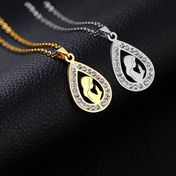 personality stainless steel virgin mary crystal necklace pendant gold plated chain catholicism jewelry unise anniversary jewelry, Silver
personality stainless steel virgin mary crystal necklace pendant gold plated chain catholicism jewelry unise anniversary jewelry, Silver