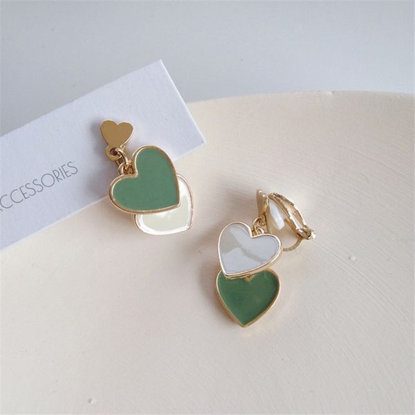 stud korean super sweet fairy heart earrings personality asymmetric contrast color enamel for women fashion jewelry, Golden;silver
stud korean super sweet fairy heart earrings personality asymmetric contrast color enamel for women fashion jewelry, Golden;silver