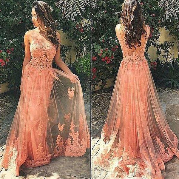 new illusion evening dress applique backless peach vestidos largo islamic dubai elegant long evening gown prom dress, Black;red
new illusion evening dress applique backless peach vestidos largo islamic dubai elegant long evening gown prom dress, Black;red