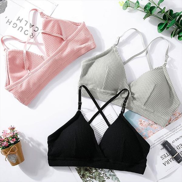 2020 new ladies cotton bralette lingerie underwear intimate bra 3 4 cups crop unlined soft bras, White
2020 new ladies cotton bralette lingerie underwear intimate bra 3 4 cups crop unlined soft bras, White
