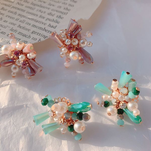 japan korea new handmade colorful crystal pearl flower big stud earrings for women girls fashion bijoux baroque brincos, Golden;silver
japan korea new handmade colorful crystal pearl flower big stud earrings for women girls fashion bijoux baroque brincos, Golden;silver