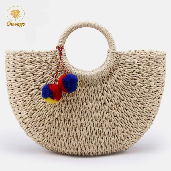 oswego handmade half-round rattan woven straw bag with hairball summer women tote bag travel bohemia bali beach 2020 new
oswego handmade half-round rattan woven straw bag with hairball summer women tote bag travel bohemia bali beach 2020 new