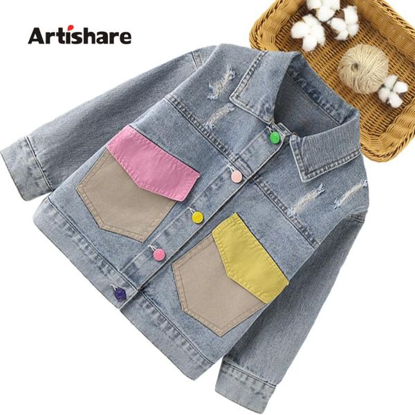 girls coat patchwork coat girl hole kids casual style children's clothes for girls spring autumn, Blue;gray
girls coat patchwork coat girl hole kids casual style children's clothes for girls spring autumn, Blue;gray