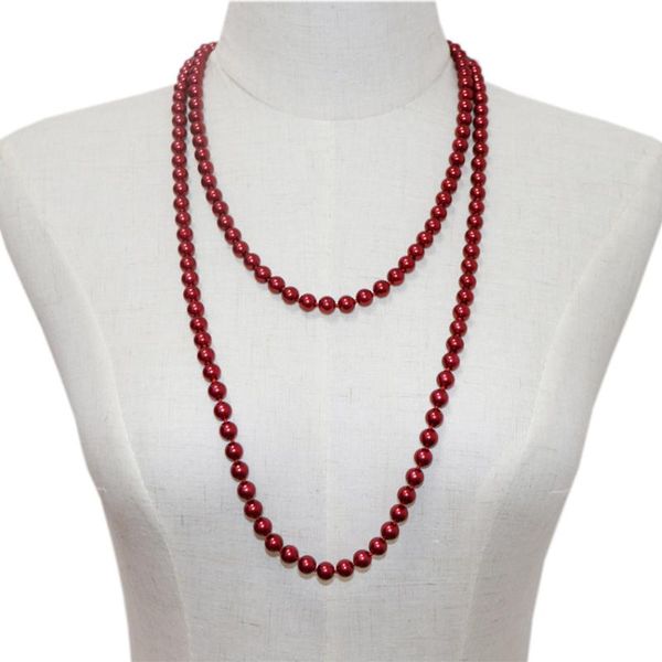 chains fashion simulated-pearl round beads long chain necklace for women statement necklaces glass shell pearl gift jewelry 56" a967, Silver
chains fashion simulated-pearl round beads long chain necklace for women statement necklaces glass shell pearl gift jewelry 56" a967, Silver