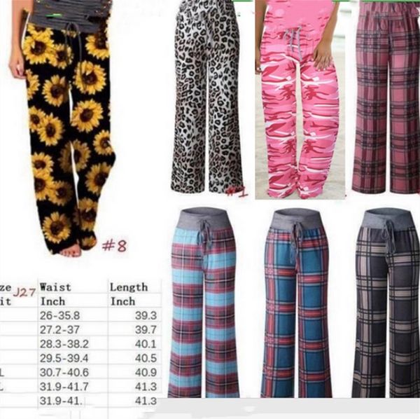 women wide leg trousers drawstring elastic pants camo leopard floral plaid flare pants yoga loose bloomers home clothing e82001, White
women wide leg trousers drawstring elastic pants camo leopard floral plaid flare pants yoga loose bloomers home clothing e82001, White