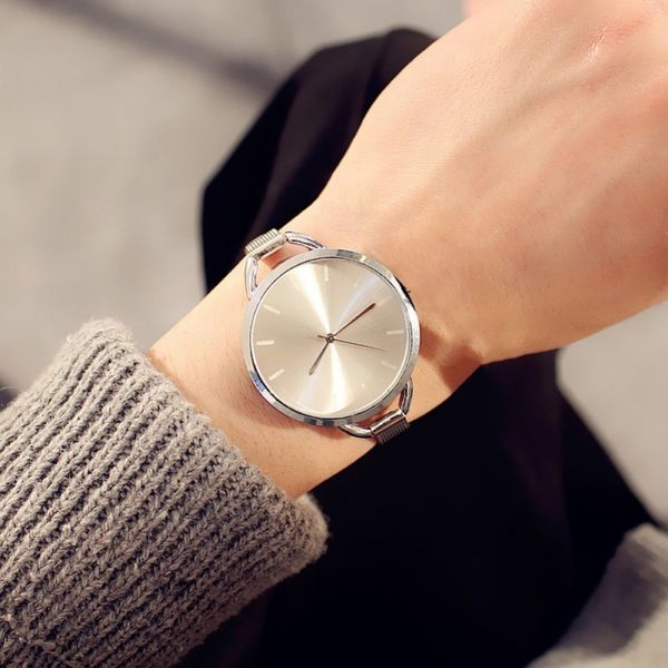 women stainless steel clock bracelet watch girl dress quartz wristwatch womens reloj relogio feminino, Slivery;brown
women stainless steel clock bracelet watch girl dress quartz wristwatch womens reloj relogio feminino, Slivery;brown