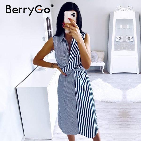 sleeveless striped women summer casual collar shirt dress office ladies holiday chic beach wear long dress female kg-754, Black;gray
sleeveless striped women summer casual collar shirt dress office ladies holiday chic beach wear long dress female kg-754, Black;gray