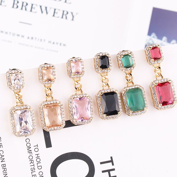 lubov 2020 new fashion multicolor square zircon drop earrings pendant fashion jewelry for women christmas party wedding earrings, Silver
lubov 2020 new fashion multicolor square zircon drop earrings pendant fashion jewelry for women christmas party wedding earrings, Silver