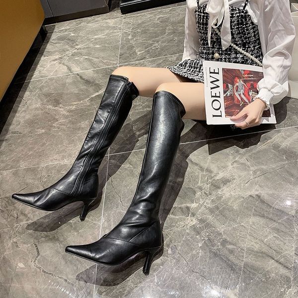 autumn winter fashion long tube slim high heel women's boots thigh high boots flat warm comfortable woman shoes, Black
autumn winter fashion long tube slim high heel women's boots thigh high boots flat warm comfortable woman shoes, Black