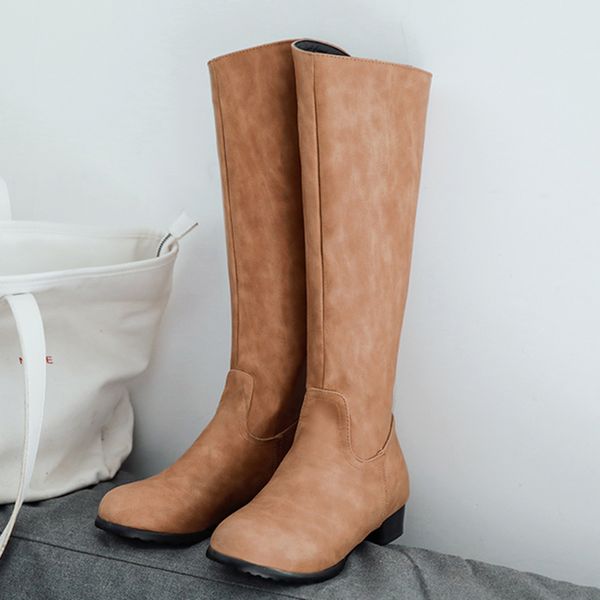 fashion boots woman 2020 autumn winter vintage knee high boots female low heel riding shoe woman casual large size, Black
fashion boots woman 2020 autumn winter vintage knee high boots female low heel riding shoe woman casual large size, Black