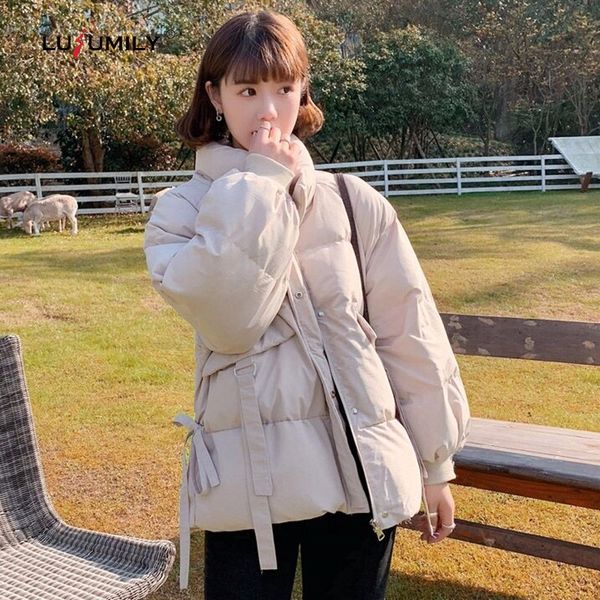 women's down & parkas lusumily winter coat women solid outwear medium-long wadded white snow parka thickness cotton warm loose jacket 2, Black
women's down & parkas lusumily winter coat women solid outwear medium-long wadded white snow parka thickness cotton warm loose jacket 2, Black