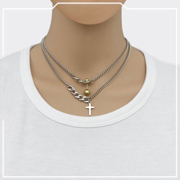 new exquisite all-match steel ball collar men and women tide titanium steel necklace clavicle chain simple european and american style ins, Silver
new exquisite all-match steel ball collar men and women tide titanium steel necklace clavicle chain simple european and american style ins, Silver