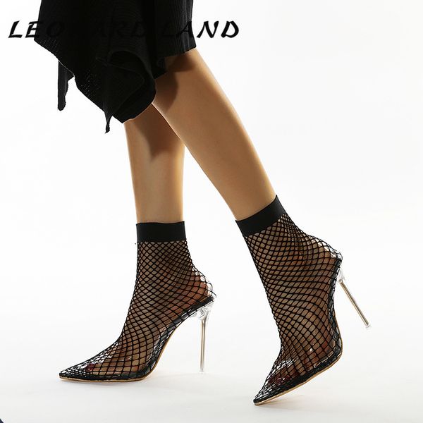 leopard land 35 42 lace mesh cool transparent high heels fashion party ankle fishing net boot for women -1688-a3, Black 
leopard land 35 42 lace mesh cool transparent high heels fashion party ankle fishing net boot for women -1688-a3, Black