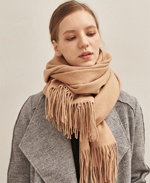 selling well100% wool scarf women female 2020 winter scarf fashion,temperament warm thick tassel solid color wool shawl, Blue;gray
selling well100% wool scarf women female 2020 winter scarf fashion,temperament warm thick tassel solid color wool shawl, Blue;gray
