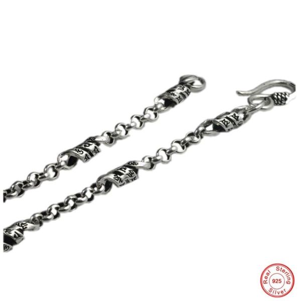 bocai s925 sterling silver necklace six character truth necklace thai silver retro men's and women's personality clavicle chain
bocai s925 sterling silver necklace six character truth necklace thai silver retro men's and women's personality clavicle chain