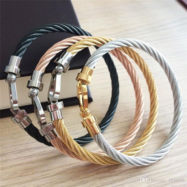 horseshoe screw cuff bracelet 316l color metal stainless steel wire twine bangles for women love bangle gothic wire u d chain link, Black
horseshoe screw cuff bracelet 316l color metal stainless steel wire twine bangles for women love bangle gothic wire u d chain link, Black