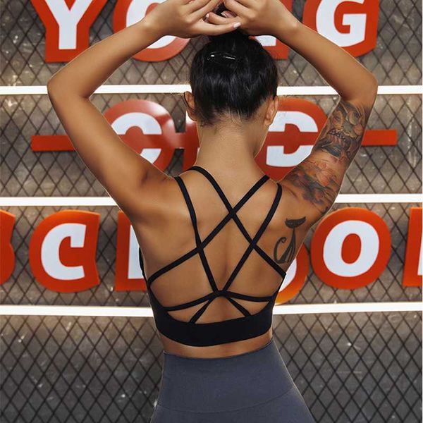 gym clothing strappy sports bra with pad fitness underwear female beauty back backless vest corset boxing trainning running yoga, White;black
gym clothing strappy sports bra with pad fitness underwear female beauty back backless vest corset boxing trainning running yoga, White;black