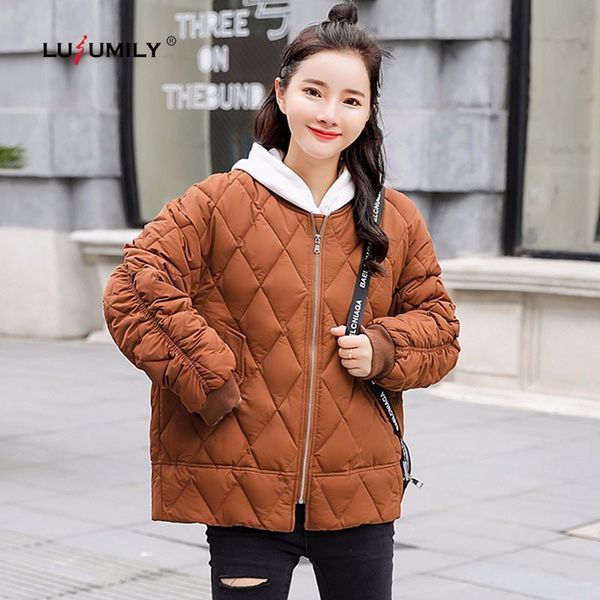 lusumily 2020 new arrivasl women's cotton-padded jacket loose lady cotton coat women short thick warm winter baseball parkas, Black
lusumily 2020 new arrivasl women's cotton-padded jacket loose lady cotton coat women short thick warm winter baseball parkas, Black