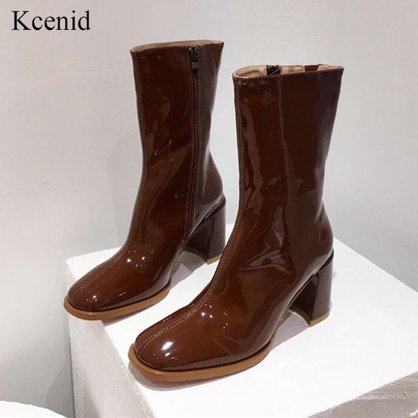 kcenid patent leather women motorcycle boots shoes round toe zipper mid-calf boots autumn winter high heels botas mujer size 41, Black
kcenid patent leather women motorcycle boots shoes round toe zipper mid-calf boots autumn winter high heels botas mujer size 41, Black