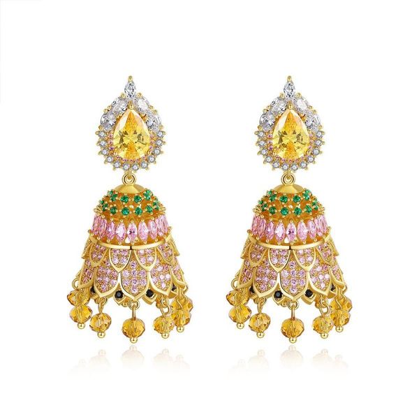 dangle & chandelier 1 pair retro ethnic zircon bell beads tassel drop earrings jewelry, Silver
dangle & chandelier 1 pair retro ethnic zircon bell beads tassel drop earrings jewelry, Silver