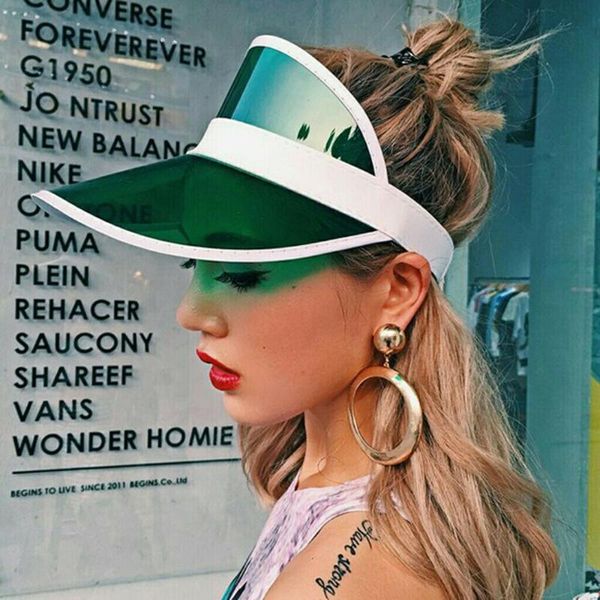 hirigin summer sun hat visor party hat pvc transparent plastic sun cap cap outdoor sports women ladies hats, Blue;gray
hirigin summer sun hat visor party hat pvc transparent plastic sun cap cap outdoor sports women ladies hats, Blue;gray