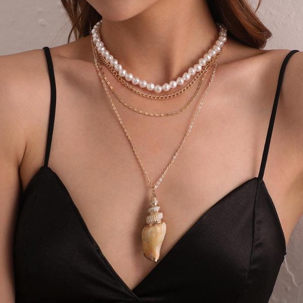 new irregular pearl necklace bohemian style 2020 natural conch pendant fashion net red jewelry good gift for girls, Silver
new irregular pearl necklace bohemian style 2020 natural conch pendant fashion net red jewelry good gift for girls, Silver