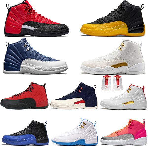 2021 new arrive jumpman 12 12s basketball shoes men women dark concord university gold fiba trainers reverse flu game sneakers 40-47, White;red
2021 new arrive jumpman 12 12s basketball shoes men women dark concord university gold fiba trainers reverse flu game sneakers 40-47, White;red