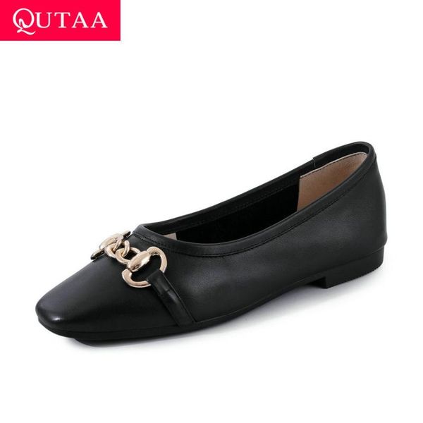 qutaa 2021 metal decoration square toe slip on women single shoes quality cow leather shallow square heel ladies pumps size34-39, Black
qutaa 2021 metal decoration square toe slip on women single shoes quality cow leather shallow square heel ladies pumps size34-39, Black