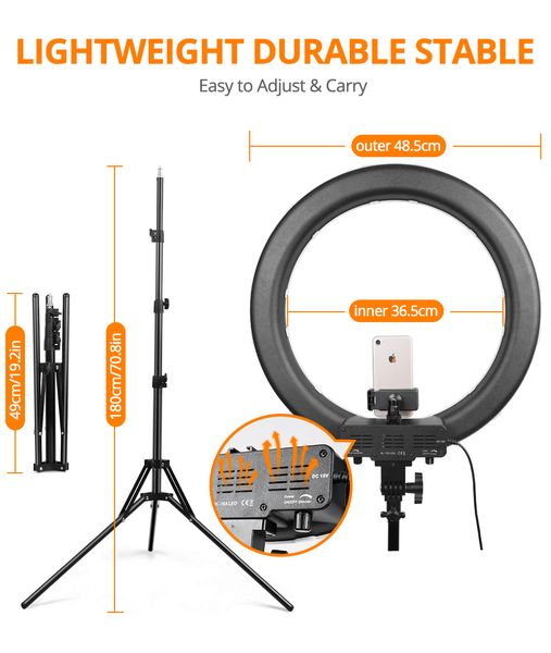 rl-18a led ring light 18 inch bi-color video lamp pgraphy studio light with tripod phone holder for youtube live stream
rl-18a led ring light 18 inch bi-color video lamp pgraphy studio light with tripod phone holder for youtube live stream