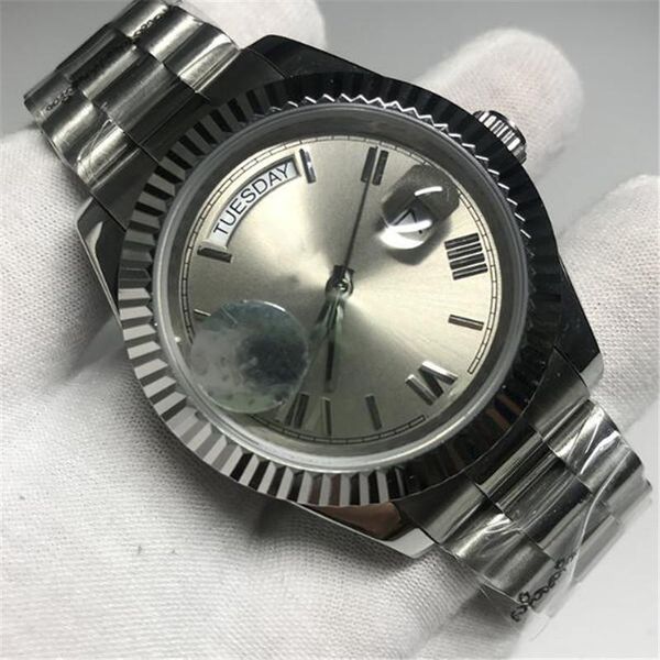 luxury mens watches watch day date mechanical glide smooth 40mm mens royal oaks watch stainless steel bezel strap wristwatches, Slivery;brown
luxury mens watches watch day date mechanical glide smooth 40mm mens royal oaks watch stainless steel bezel strap wristwatches, Slivery;brown