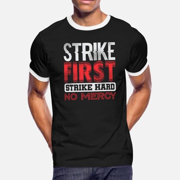 strike first hard no mercy funny karate fighter t shirt men customized cotton crew neck clothes fitness casual summer letter shirt
strike first hard no mercy funny karate fighter t shirt men customized cotton crew neck clothes fitness casual summer letter shirt