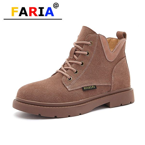 boots 2021 fashion genuine leather cow suede ankle for women basic lace up round toe brown black female shoes spring/autumn
boots 2021 fashion genuine leather cow suede ankle for women basic lace up round toe brown black female shoes spring/autumn