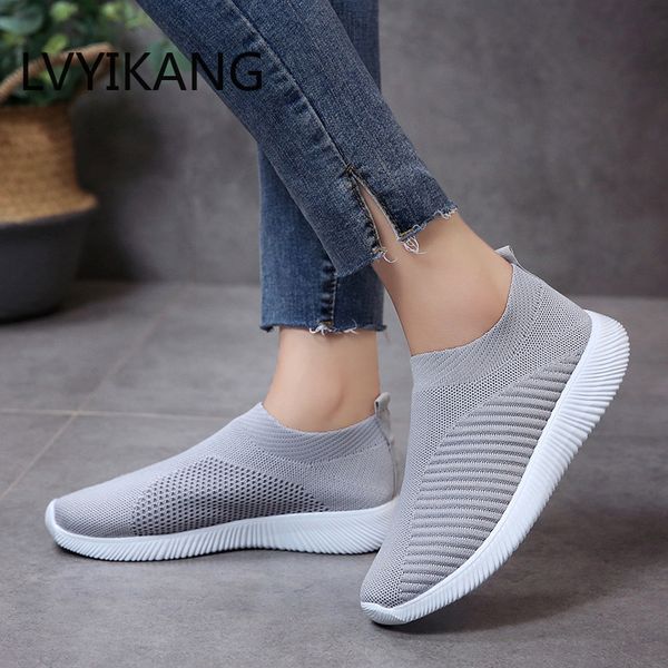 lucyever women spring autumn sneaker knitted mesh vulcanized shoes casual slip on flat soft walking footwear zapatos de mujer, Black
lucyever women spring autumn sneaker knitted mesh vulcanized shoes casual slip on flat soft walking footwear zapatos de mujer, Black