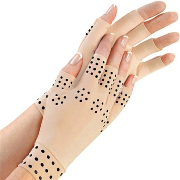 wrist support half finger magnetic anti arthritis health compression therapy gloves for safe, Black;red
wrist support half finger magnetic anti arthritis health compression therapy gloves for safe, Black;red