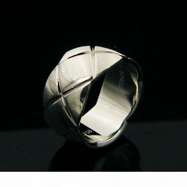 woman coco rings design luxury wide thin wedding man party ring, Silver