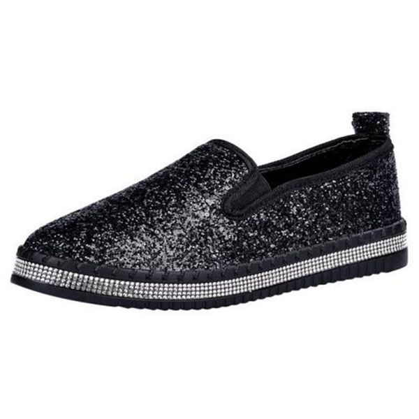 women flats shoes fashion rhinestone sequins female shoes loafers casual slip-on walking women zapatillas mujer kl623, Black
women flats shoes fashion rhinestone sequins female shoes loafers casual slip-on walking women zapatillas mujer kl623, Black